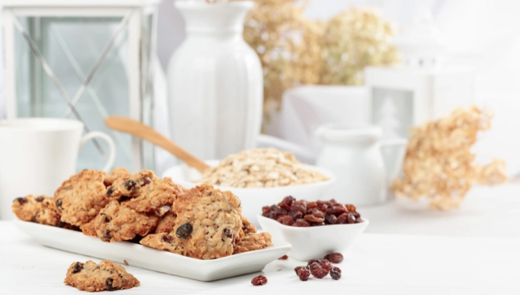 Receta de galletas saludables de avena y pasas