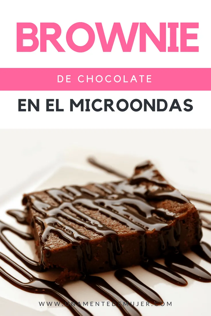 Brownie de chocolate con nueces en microondas