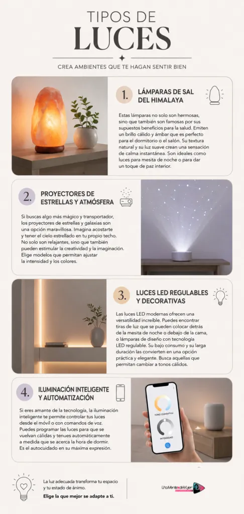 tipos de luces nocturnas